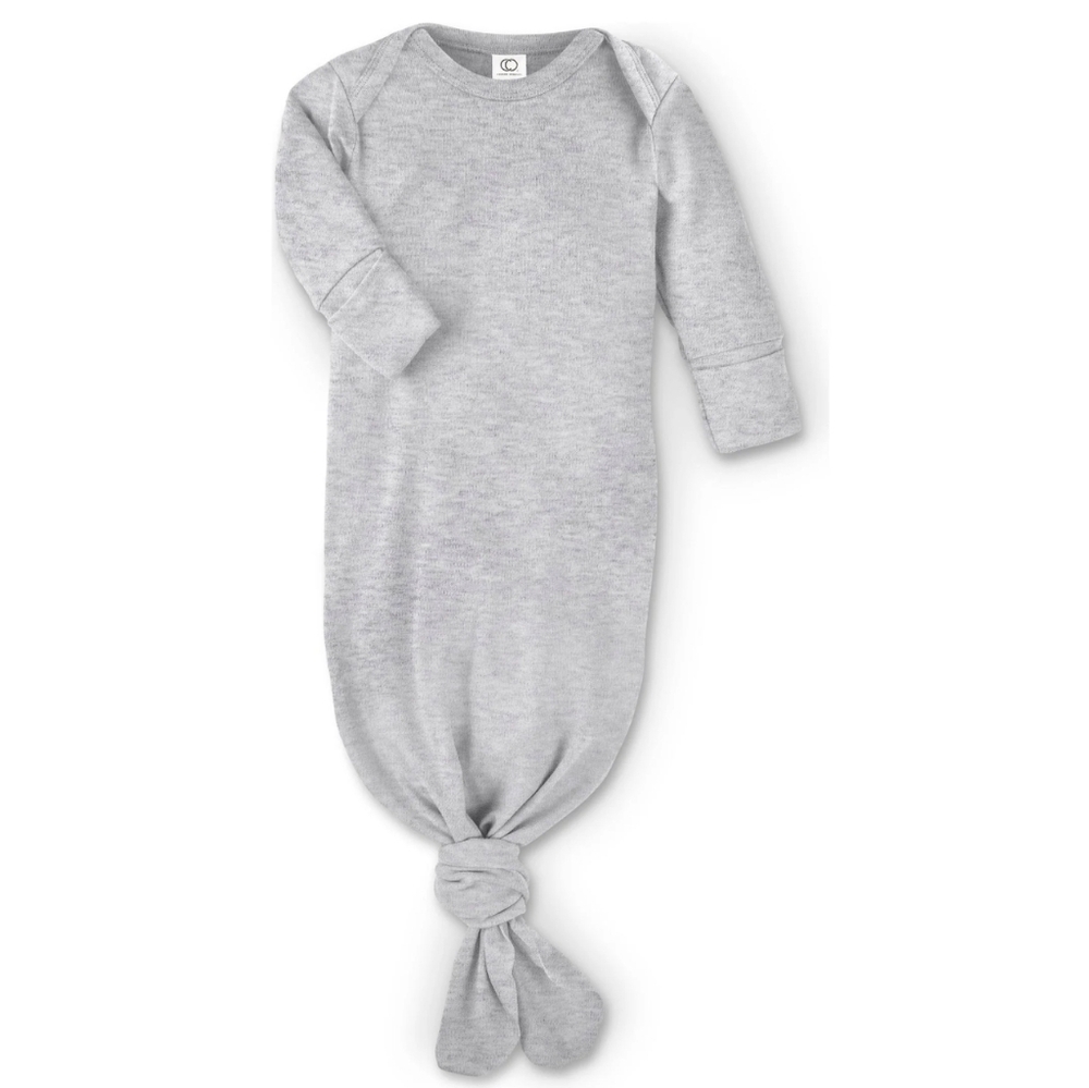 Knotted Infant Gown | HEATHER GREY